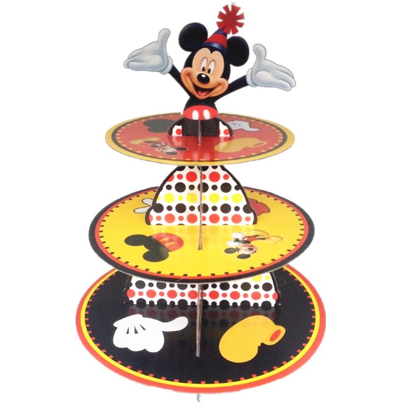 Bandeja Porta Doces Cupcakes Mickey Mouse