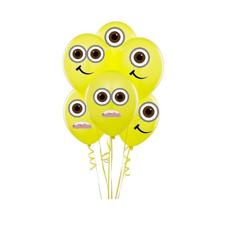 Bexiga Balão Minions Amarelo para festa Infantil 24un