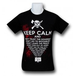 Camiseta Masculina Keep Calm The Walking Dead Preta